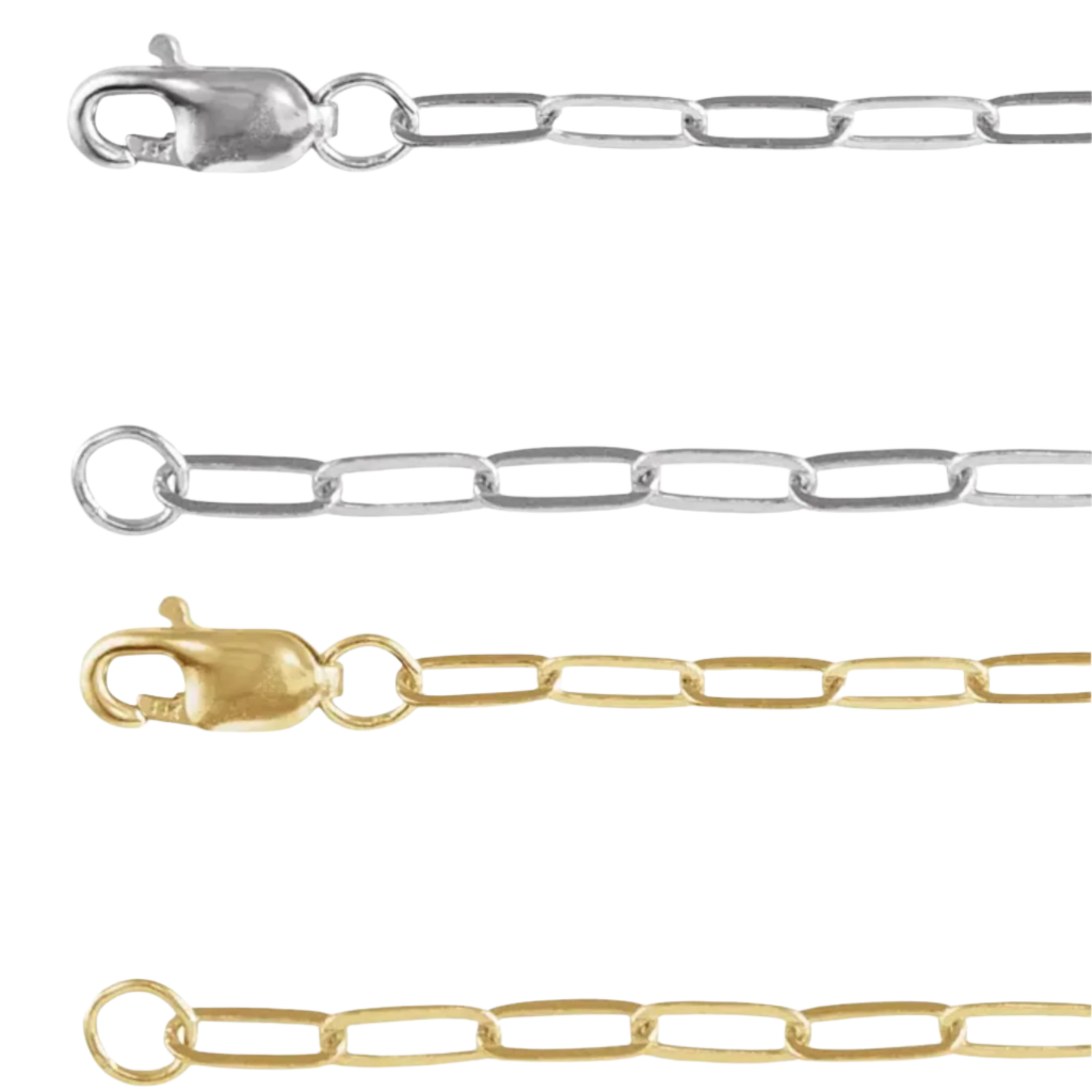 2.1 mm Paperclip-Style Chain