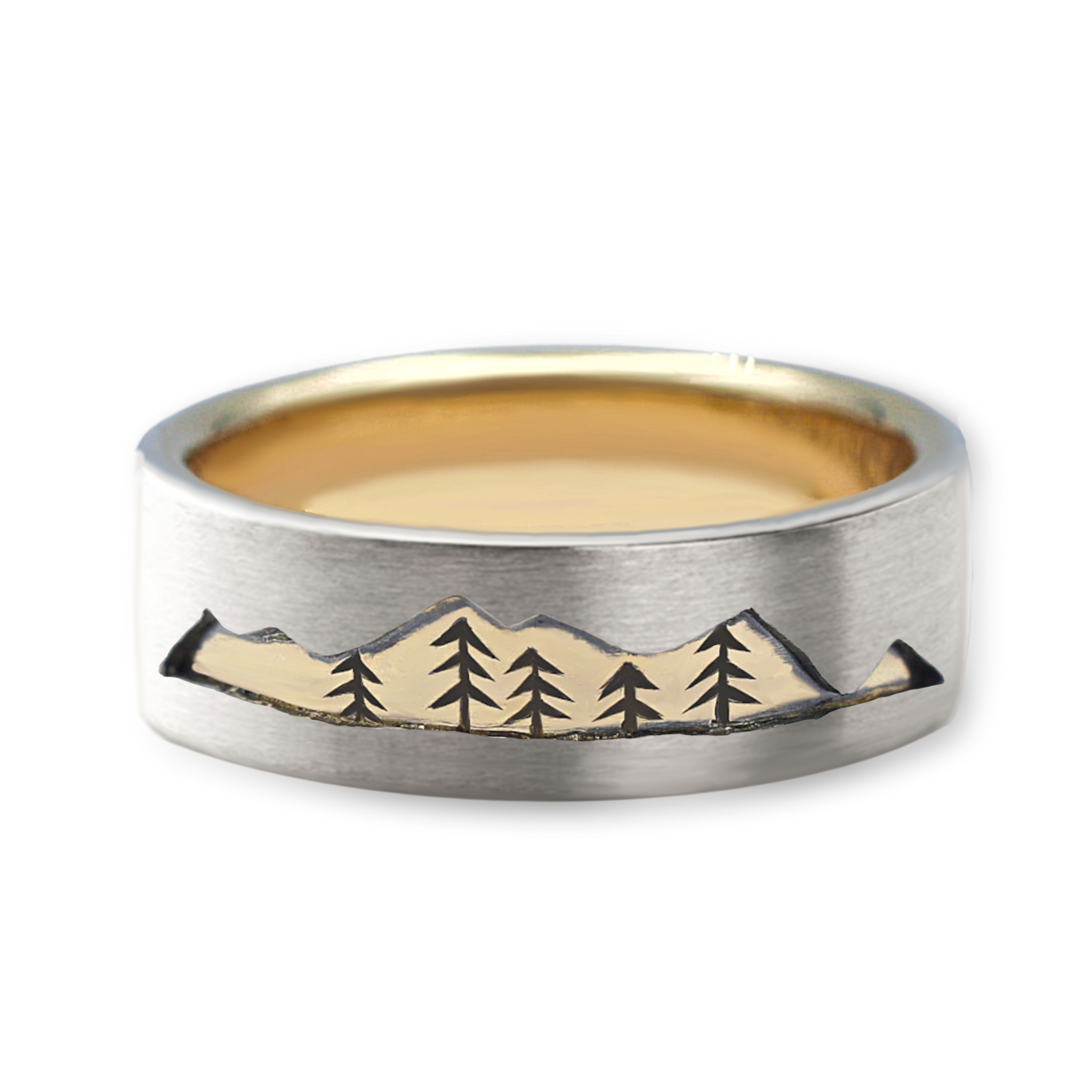 Mixed Metal Ridge Ring