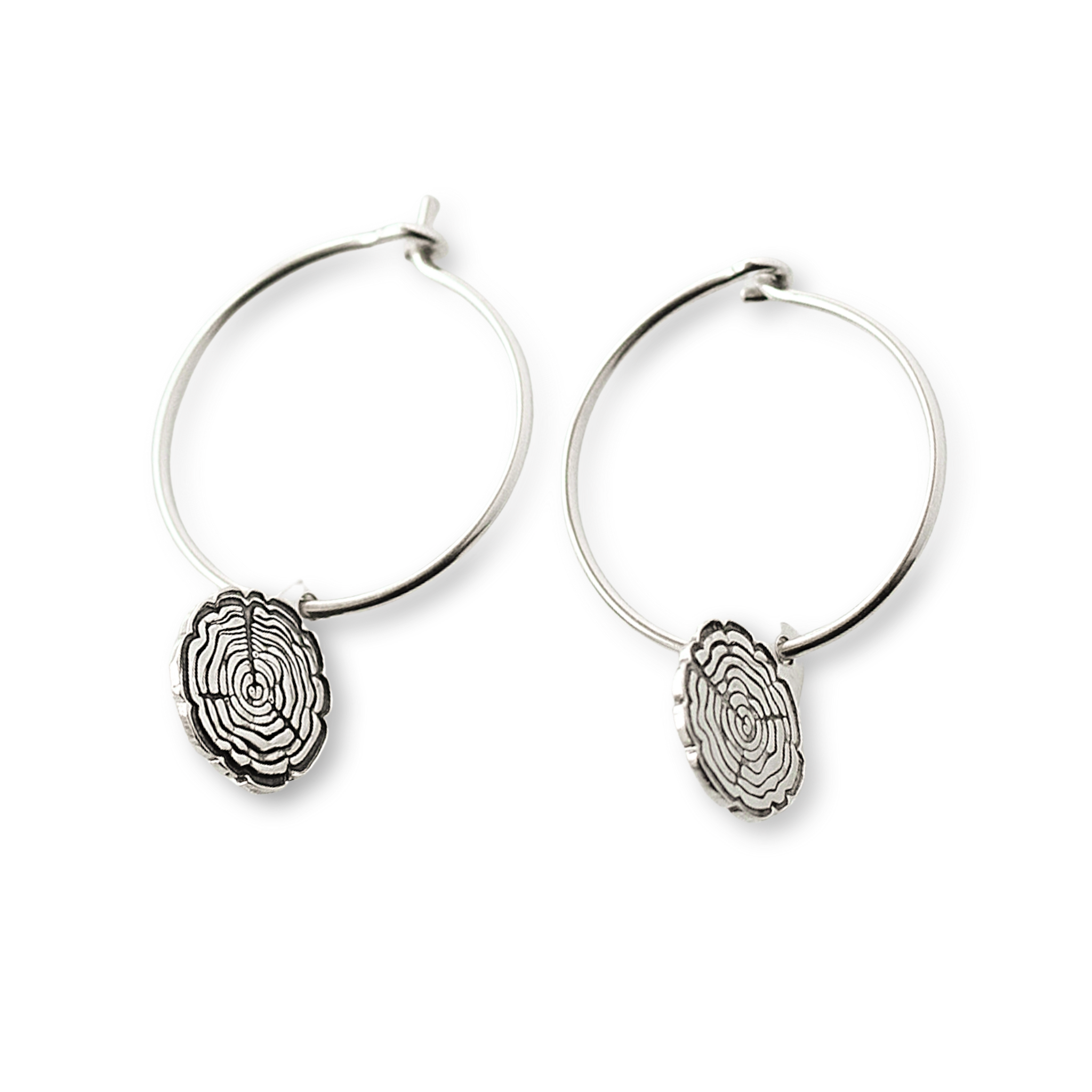 Silver Growth Hoops