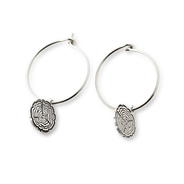 Silver Growth Hoops