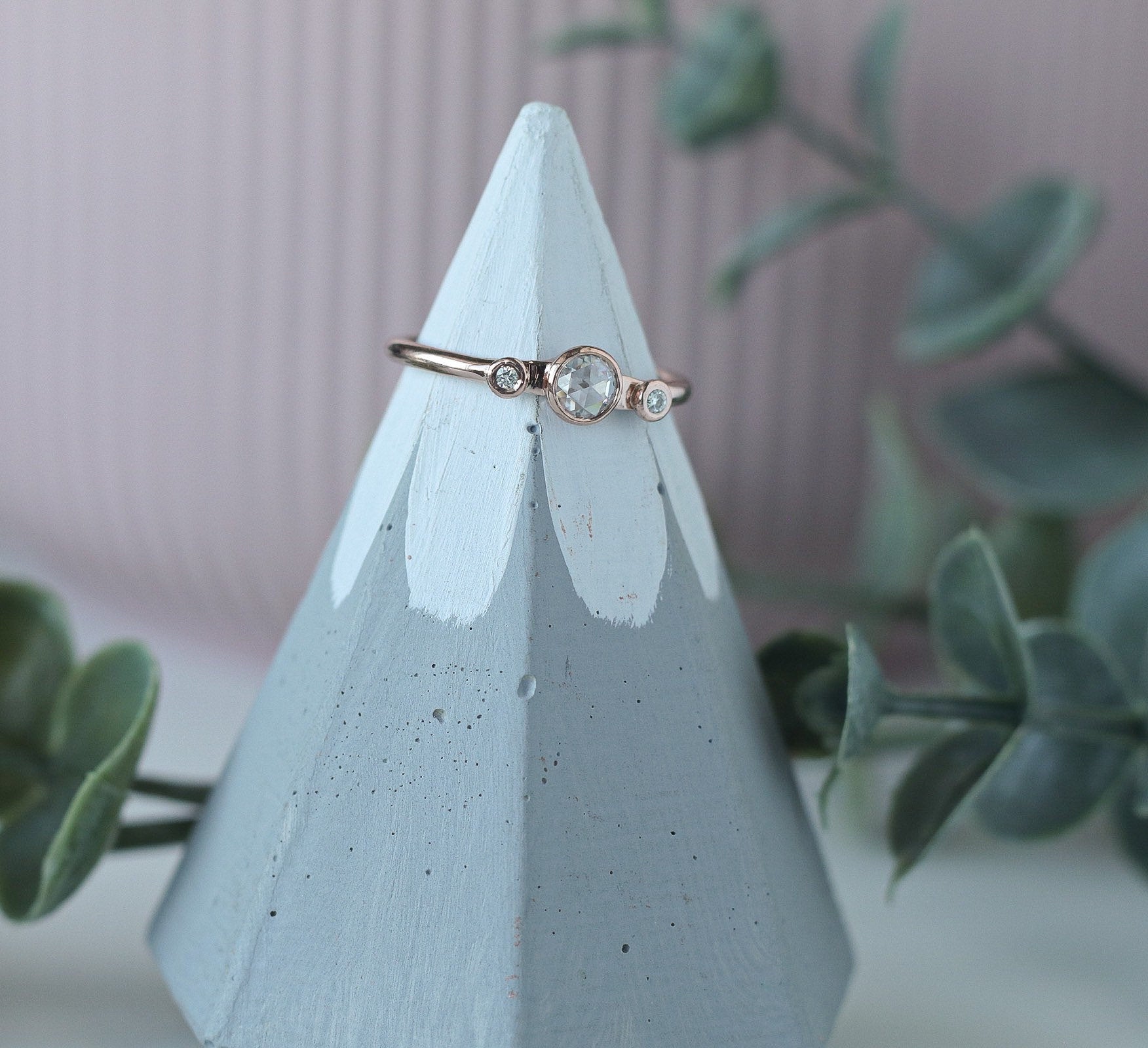 Rose Gold Moissanite Ring