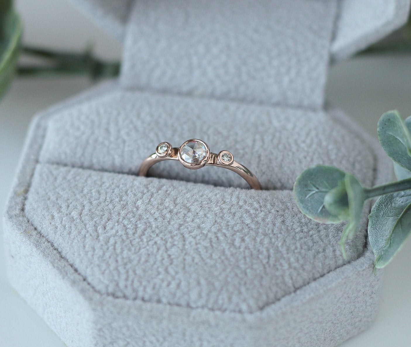 Rose Gold Moissanite Ring