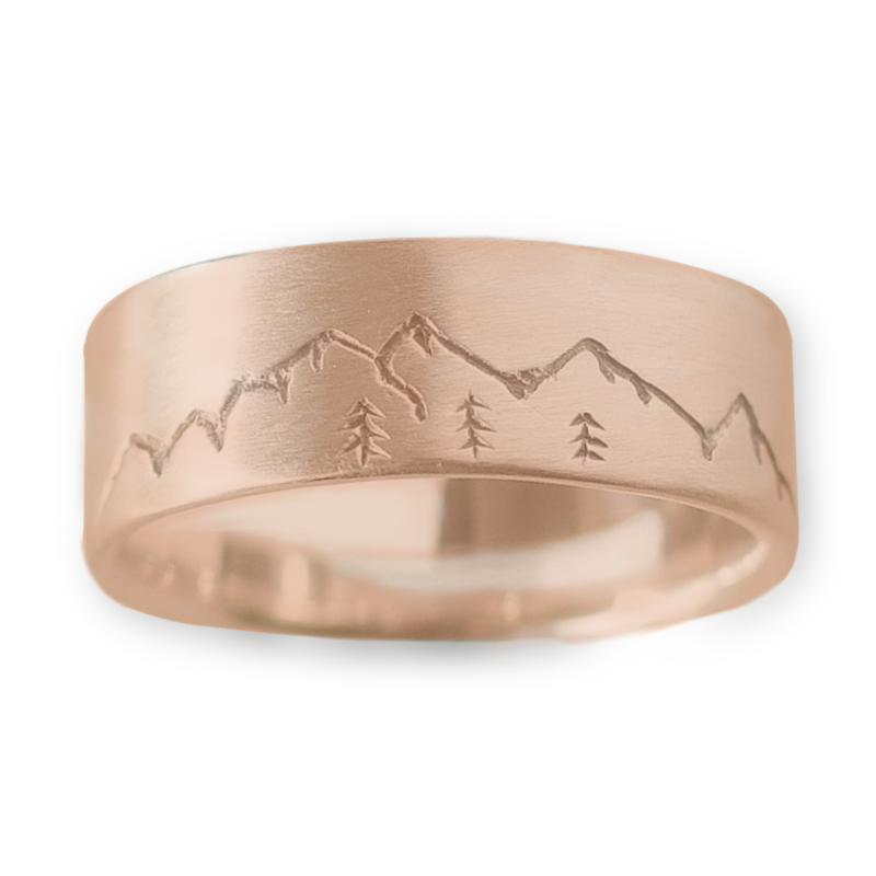 Rose gold 2025 mountain ring