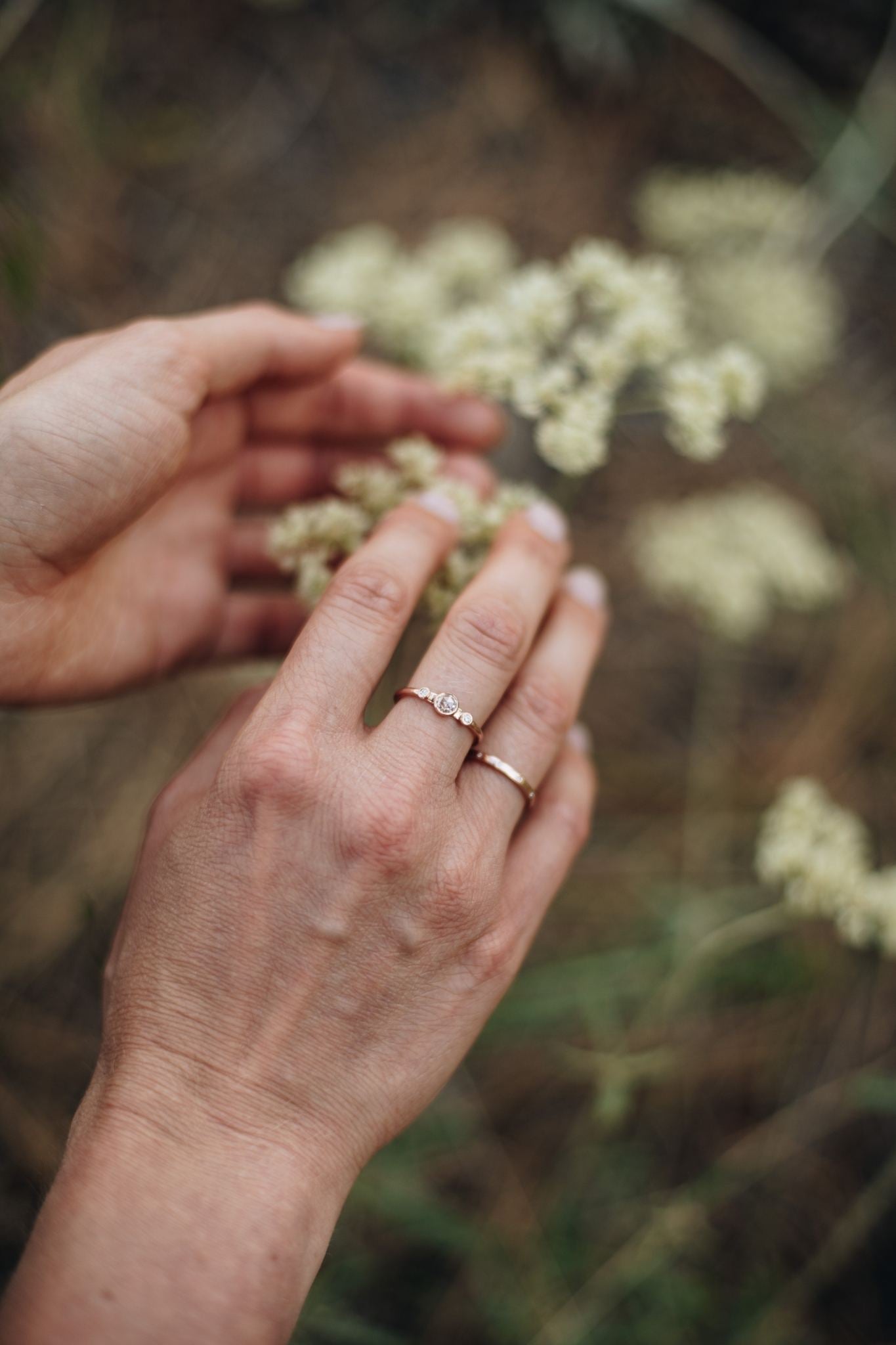 Rose Gold Moissanite Ring