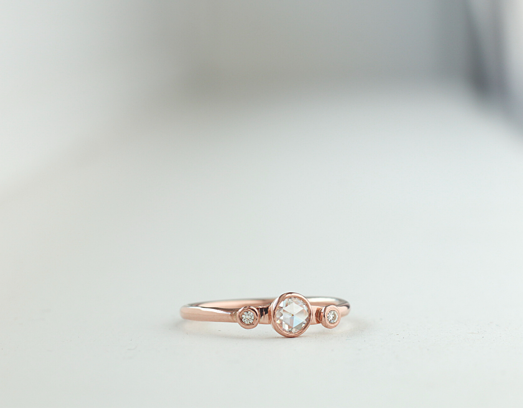 Rose Gold Moissanite Ring