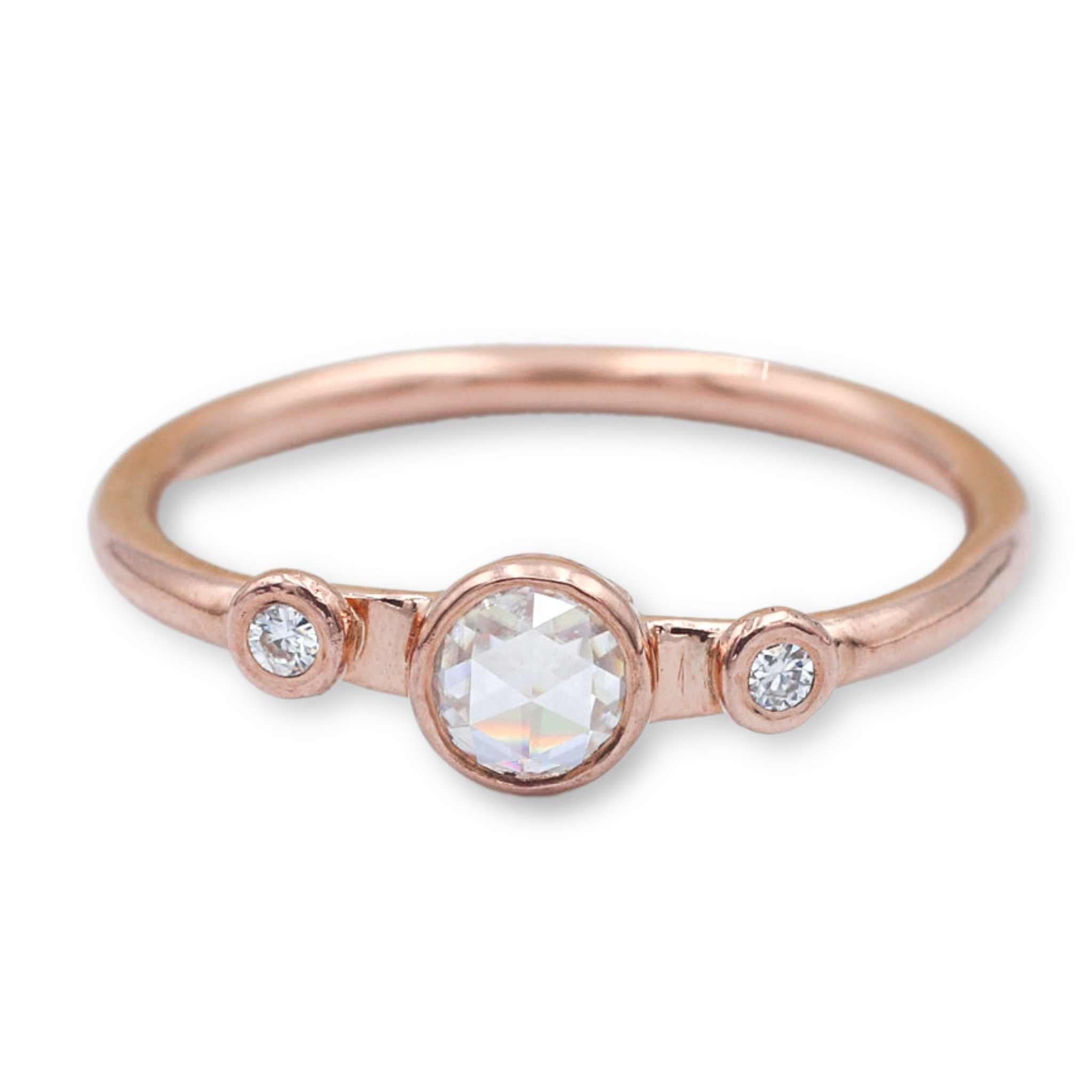 Rose Gold Moissanite Ring