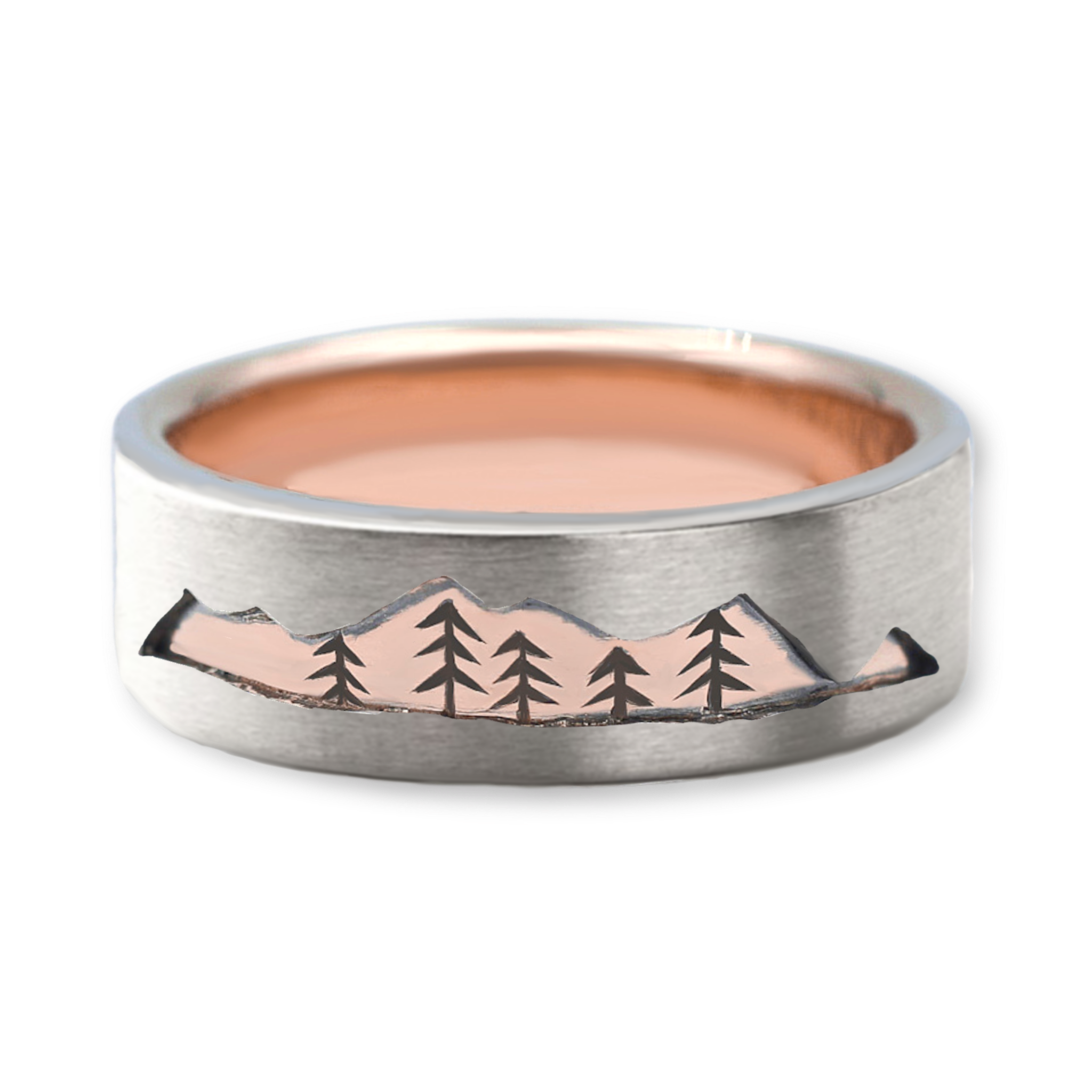 Mixed Metal Ridge Ring