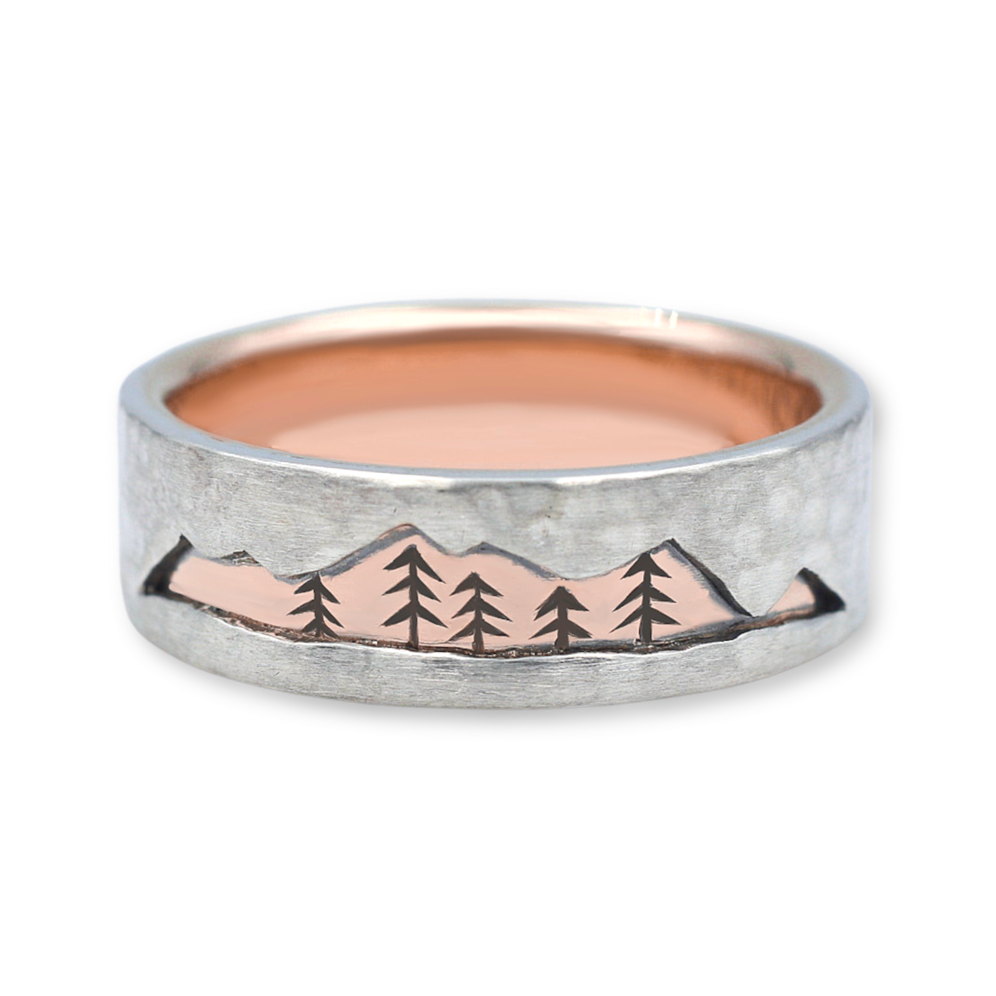 Mixed Metal Ridge Ring