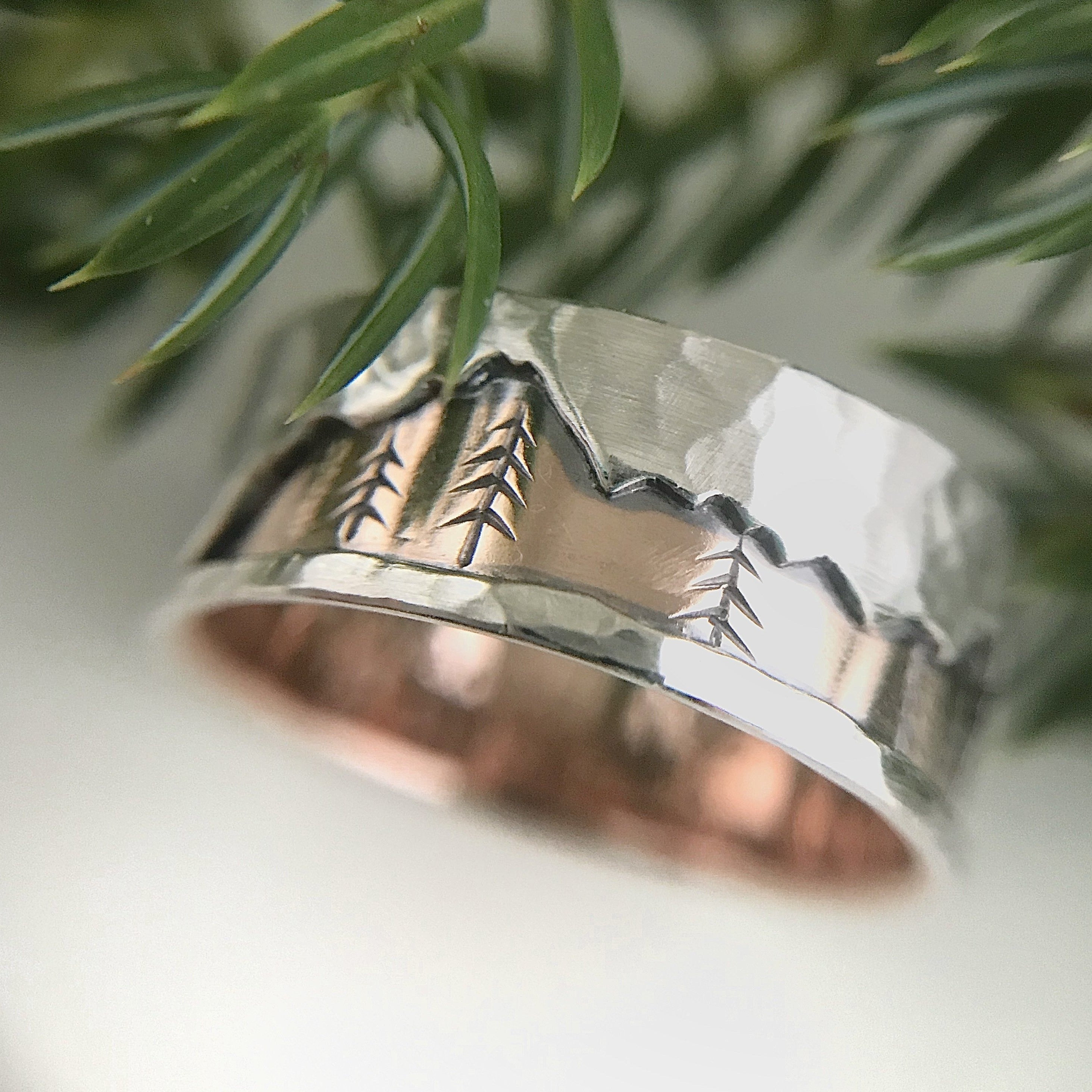 Mixed Metal Ridge Ring