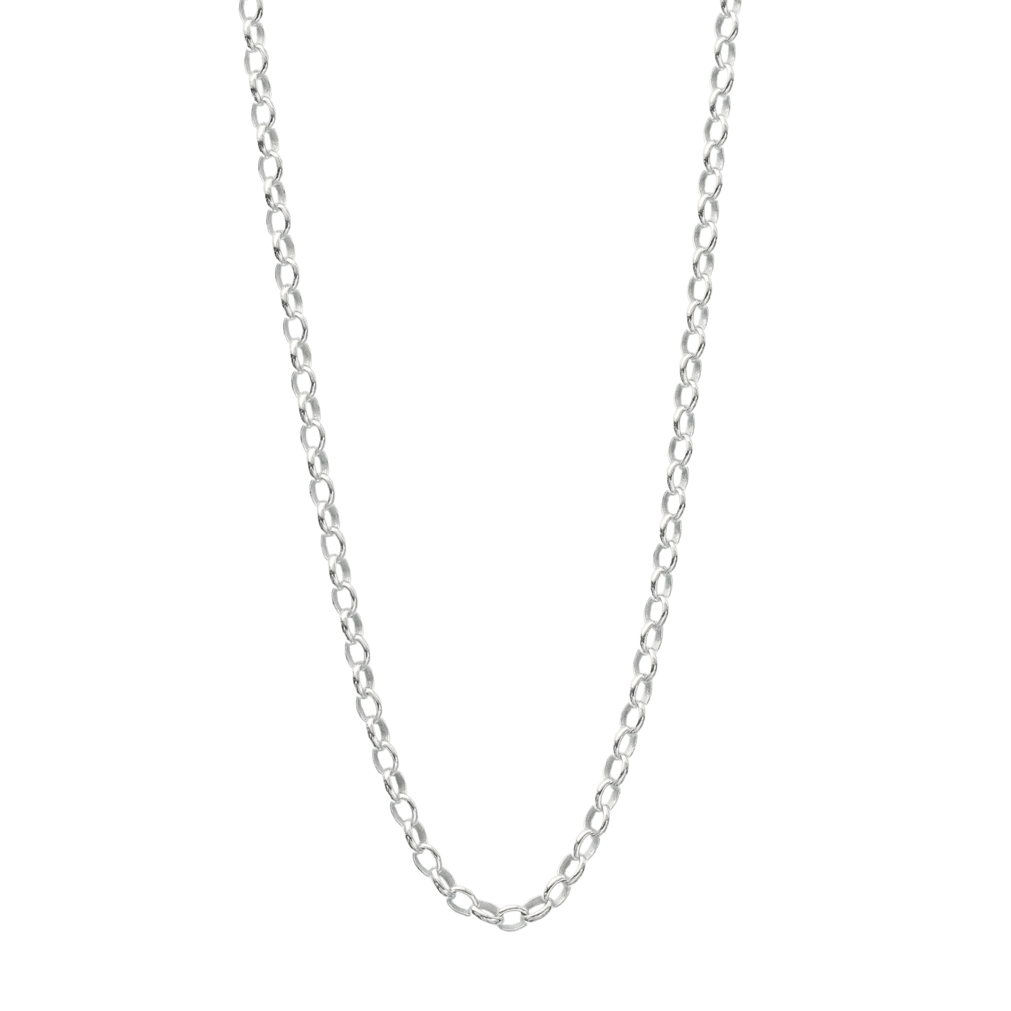 Silver Oval Rolo Chain 2.5 mm