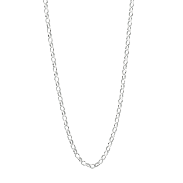 Silver Oval Rolo Chain 2.5 mm