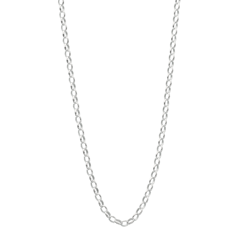 Silver Oval Rolo Chain 2.5 mm