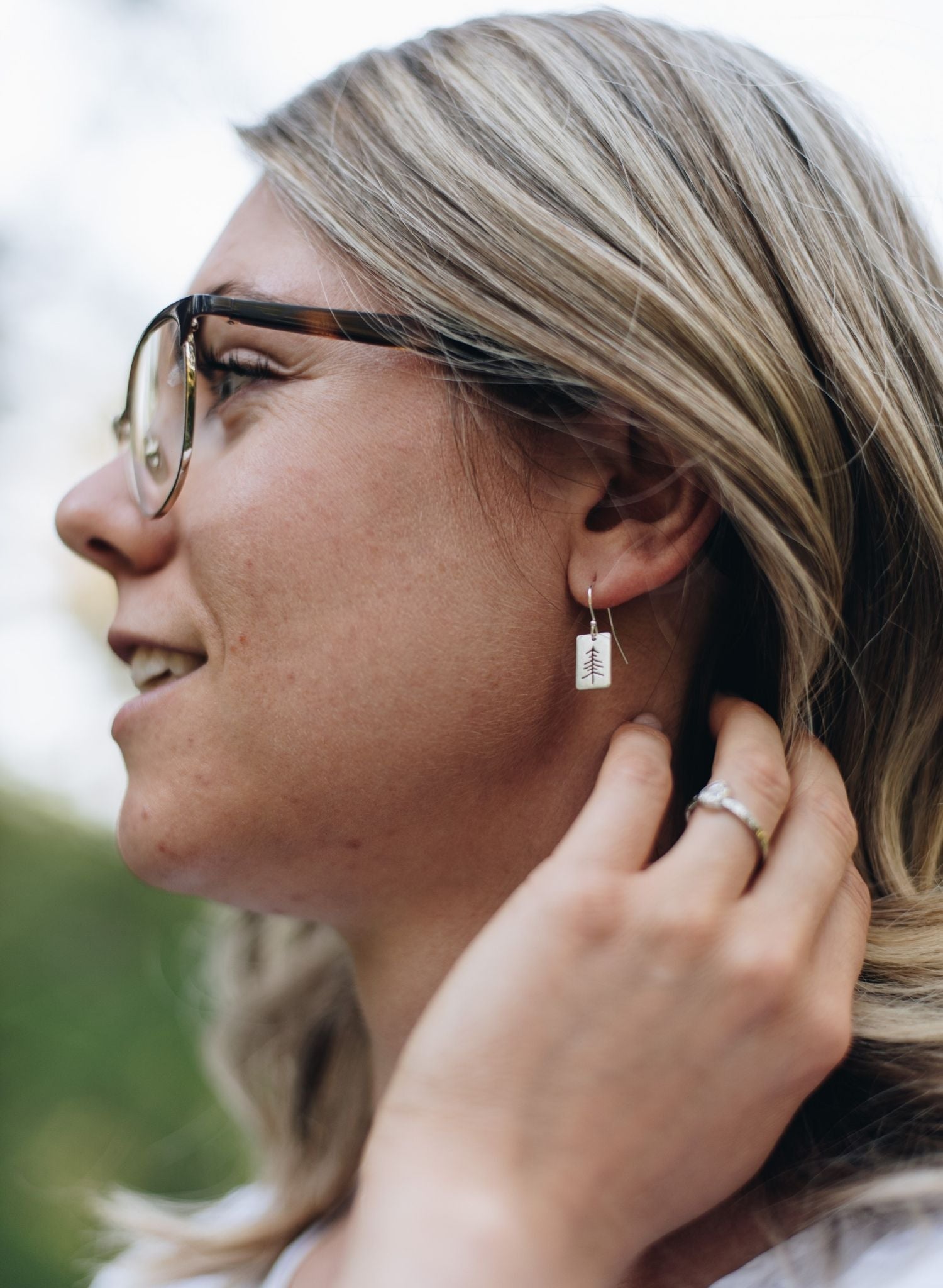 Silver Evergreen Earrings