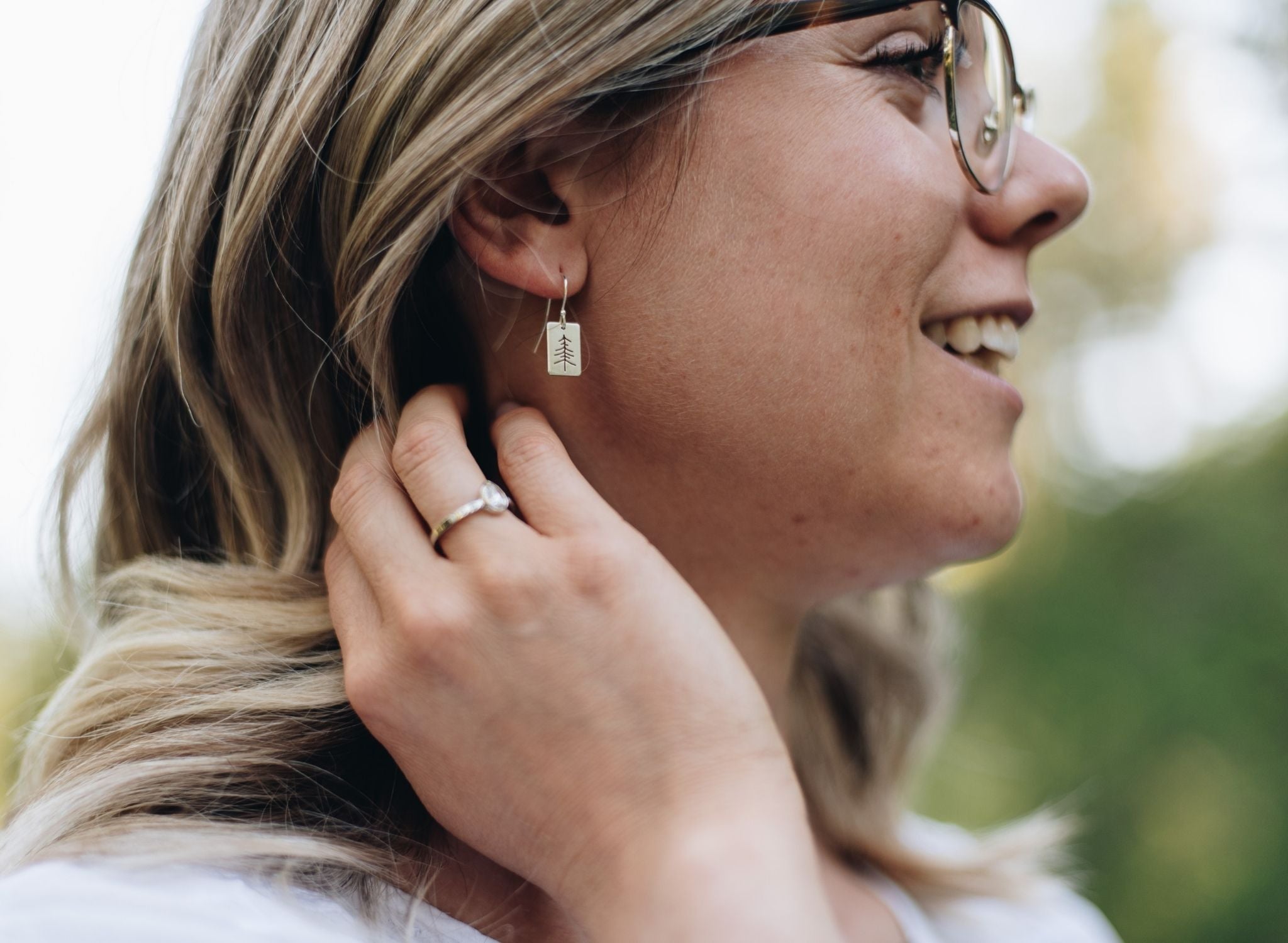 Silver Evergreen Earrings